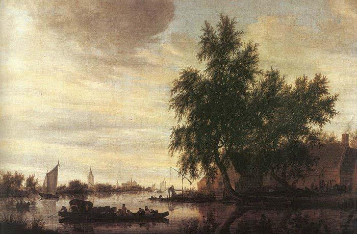 Saloman van Ruysdael The Ferryboat china oil painting image